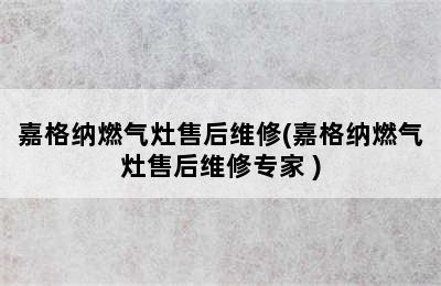 嘉格纳燃气灶售后维修(嘉格纳燃气灶售后维修专家 )